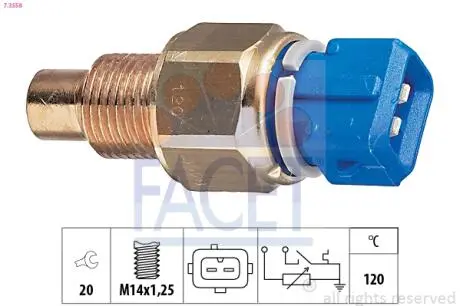 73558 Датчик температури FACET підбір по vin на Brocar