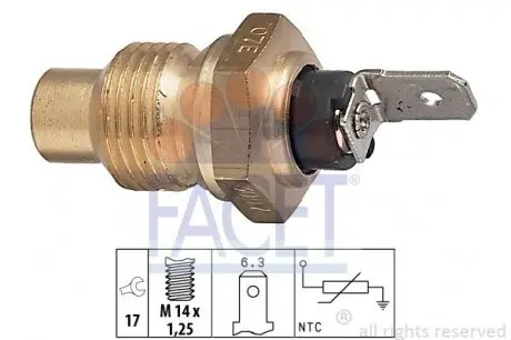 73007 Датчик температури FACET підбір по vin на Brocar