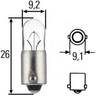 8GP002067241 Автолампа Behr Hella 8GP002067241 Heavy Duty T4W BA9s 4 W прозрачная HELLA подбор по vin на Brocar