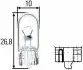 Автолампа Behr Hella 8gp003594251 Standard W5W W2, 1x9, 5d 5 W прозора