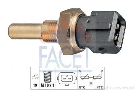 73229 Датчик температури FACET підбір по vin на Brocar
