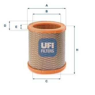 2725800 Воздушный фильтр UFI подбор по vin на Brocar