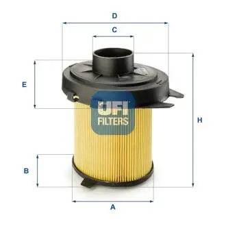 2784502 Воздушный фильтр UFI подбор по vin на Brocar