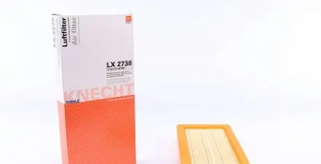 LX2738 Фильтр воздушный Citroen Nemo/Peugeot Bipper 1.4i 08- MAHLE / KNECHT подбор по vin на Brocar