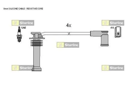 HAE1220 Гальмівний шланг STARLINE підбір по vin на Brocar