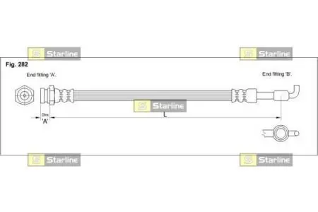 HAST1253 Тормозной шланг STARLINE подбор по vin на Brocar