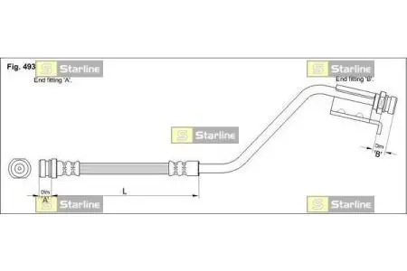HAST1209 Тормозной шланг STARLINE підбір по vin на Brocar