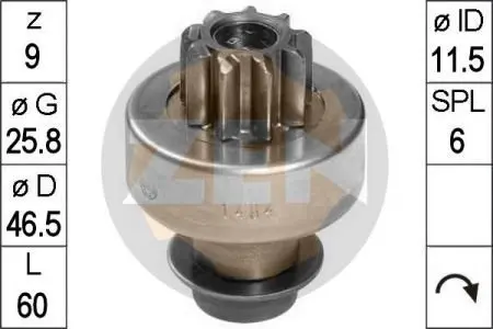 ZN1484 Бендикс стартера ZEN підбір по vin на Brocar