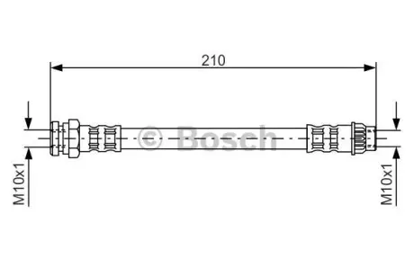 1987476913 Шланг тормозной (задний) Citroen C2/C3/C4/Peugeot 1007/307/308 1.1-2.0D 00- (L=190mm) BOSCH подбор по vin на Brocar
