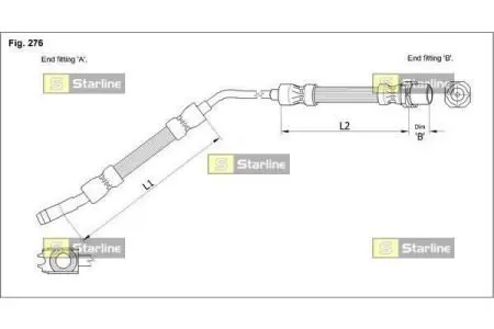 HAE1219 Тормозной шланг STARLINE підбір по vin на Brocar