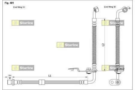 HAST1090 Тормозной шланг STARLINE подбор по vin на Brocar