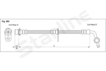 HAEB12001 Тормозной шланг STARLINE подбор по vin на Brocar