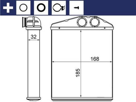 AH13000S NAGRZEWNICA OPEL MAHLE / KNECHT підбір по vin на Brocar