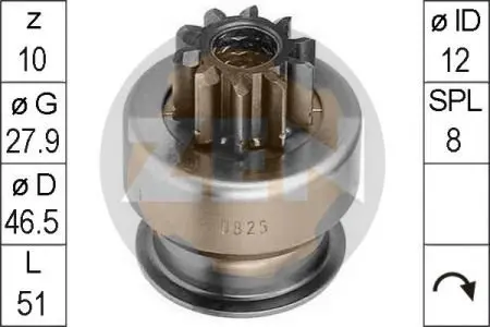 ZN0825 Бендикс стартера ZEN підбір по vin на Brocar