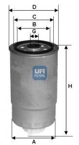 24H2O05 Топливный фильтр UFI подбор по vin на Brocar