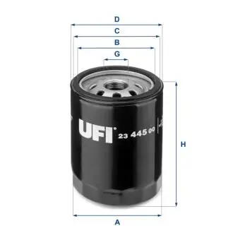 2344500 Масляний фільтр UFI підбір по vin на Brocar