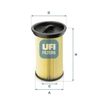 2600500 Паливний фільтр UFI підбір по vin на Brocar