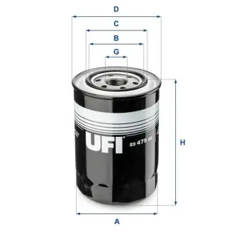 2347500 Фільтр масла UFI підбір по vin на Brocar