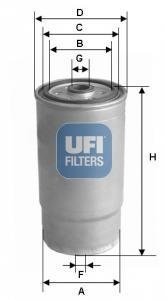 2412200 Топливный фильтр UFI подбор по vin на Brocar