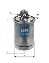 2443000 Топливный фильтр UFI підбір по vin на Brocar