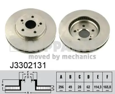 J3302131 Тормозной диск NIPPARTS подбор по vin на Brocar