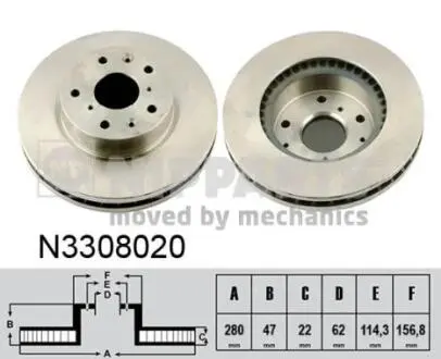 N3308020 Тормозной диск NIPPARTS подбор по vin на Brocar