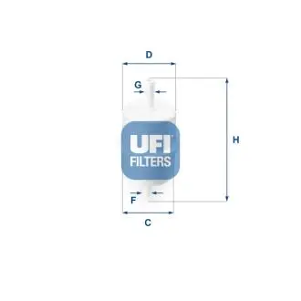3101000 Паливний фільтр UFI підбір по vin на Brocar