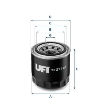 2327100 Масляный фильтр UFI підбір по vin на Brocar