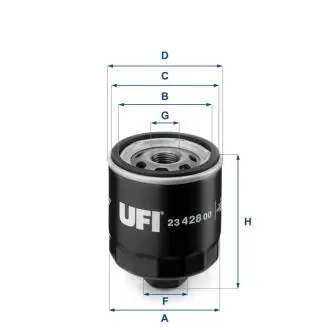 2342800 Масляний фільтр UFI підбір по vin на Brocar