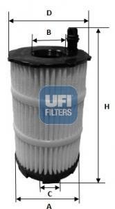 2514300 Масляный фильтр UFI підбір по vin на Brocar