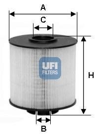 2601700 Топливный фильтр UFI подбор по vin на Brocar