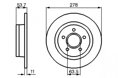 0986479070 Гальмівний диск FORD Tourneo \'\'R \'\'1 BOSCH підбір по vin на Brocar