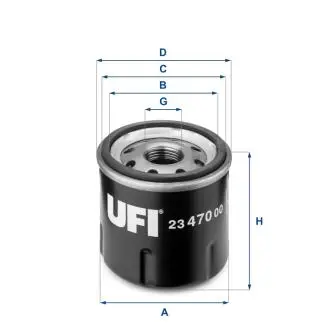 2347000 Масляний фільтр UFI підбір по vin на Brocar