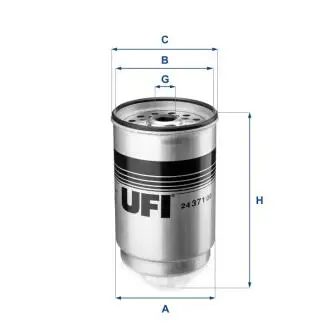 2437100 Паливний фільтр UFI підбір по vin на Brocar