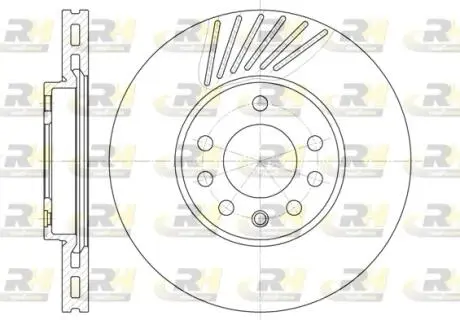 649410 Диск гальмівний (передній) Opel Vectra B 95-02 (288x25) ROADHOUSE підбір по vin на Brocar