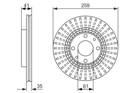 0986479833 Тормозной диск BOSCH підбір по vin на Brocar