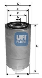 2452900 Топливный фильтр UFI подбор по vin на Brocar