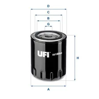 2318900 Масляний фільтр UFI підбір по vin на Brocar
