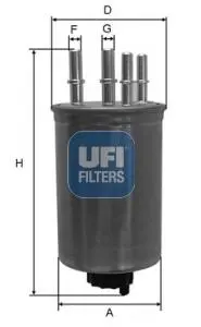 2413000 Топливный фильтр UFI подбор по vin на Brocar
