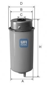 2443200 Топливный фильтр UFI подбор по vin на Brocar