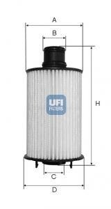 2507302 Масляный фильтр UFI подбор по vin на Brocar
