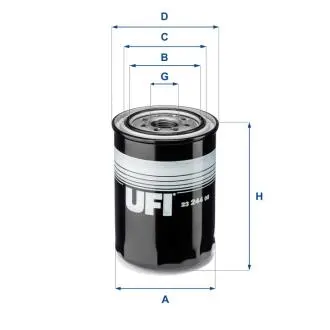 2324400 Фільтр масла UFI підбір по vin на Brocar