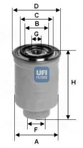 2445200 Топливный фильтр UFI подбор по vin на Brocar