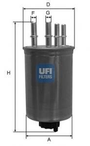 2445900 Топливный фильтр UFI підбір по vin на Brocar