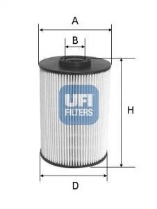 2603700 Топливный фильтр UFI подбор по vin на Brocar