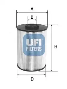 2603700 Топливный фильтр UFI подбор по vin на Brocar