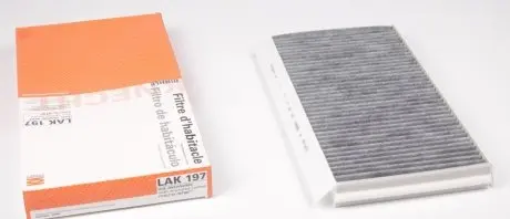 LAK197 Фільтр салону BMW 5 (E60) 3.0D 01- (вугільний) MAHLE / KNECHT підбір по vin на Brocar