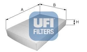 5315600 Фильтр салона UFI подбор по vin на Brocar