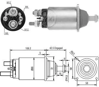 ZM834 Втягуюче реле ZM підбір по vin на Brocar