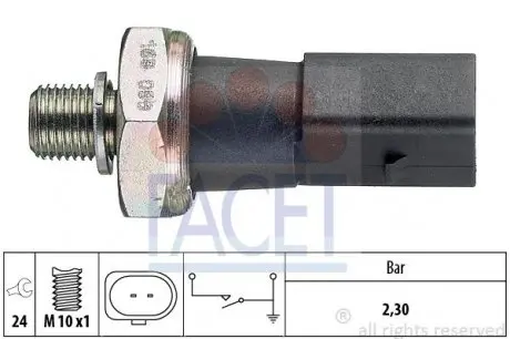 70190 Датчик тиску FACET підбір по vin на Brocar